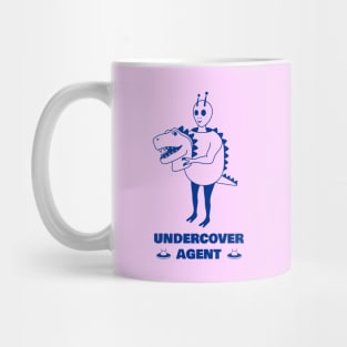 Alien in a suit dinosaur Mug